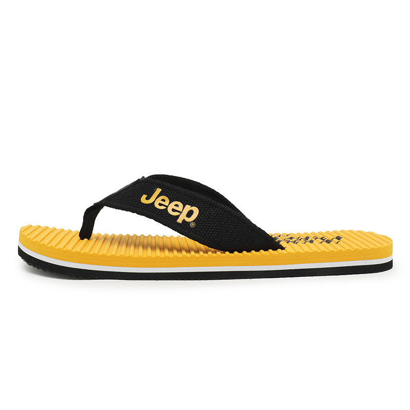 

Износостойкие нескользящие шлепанцы мужские желтые Jeep, Yellow