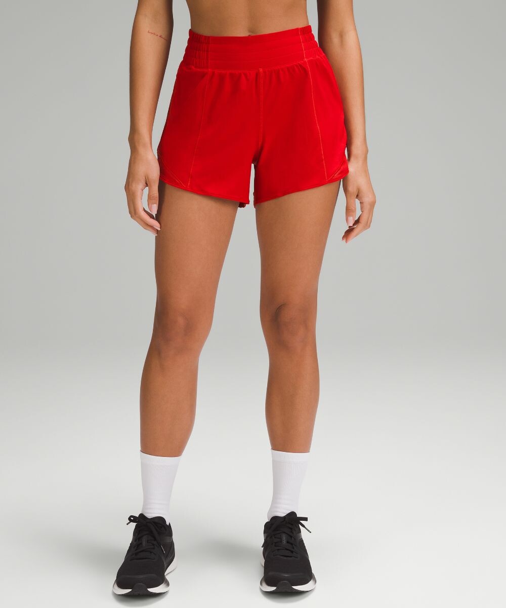 

Шорты Hotty Hot на подкладке с высокой посадкой Lululemon, красный