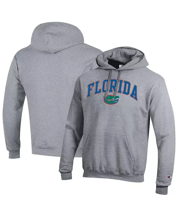 

Мужская толстовка с капюшоном из флиса Heather Gray Florida Gators с арочным логотипом Champion