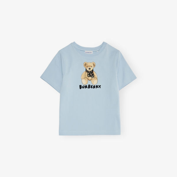 

Футболка Burberry Thomas Bear с круглым вырезом, голубой