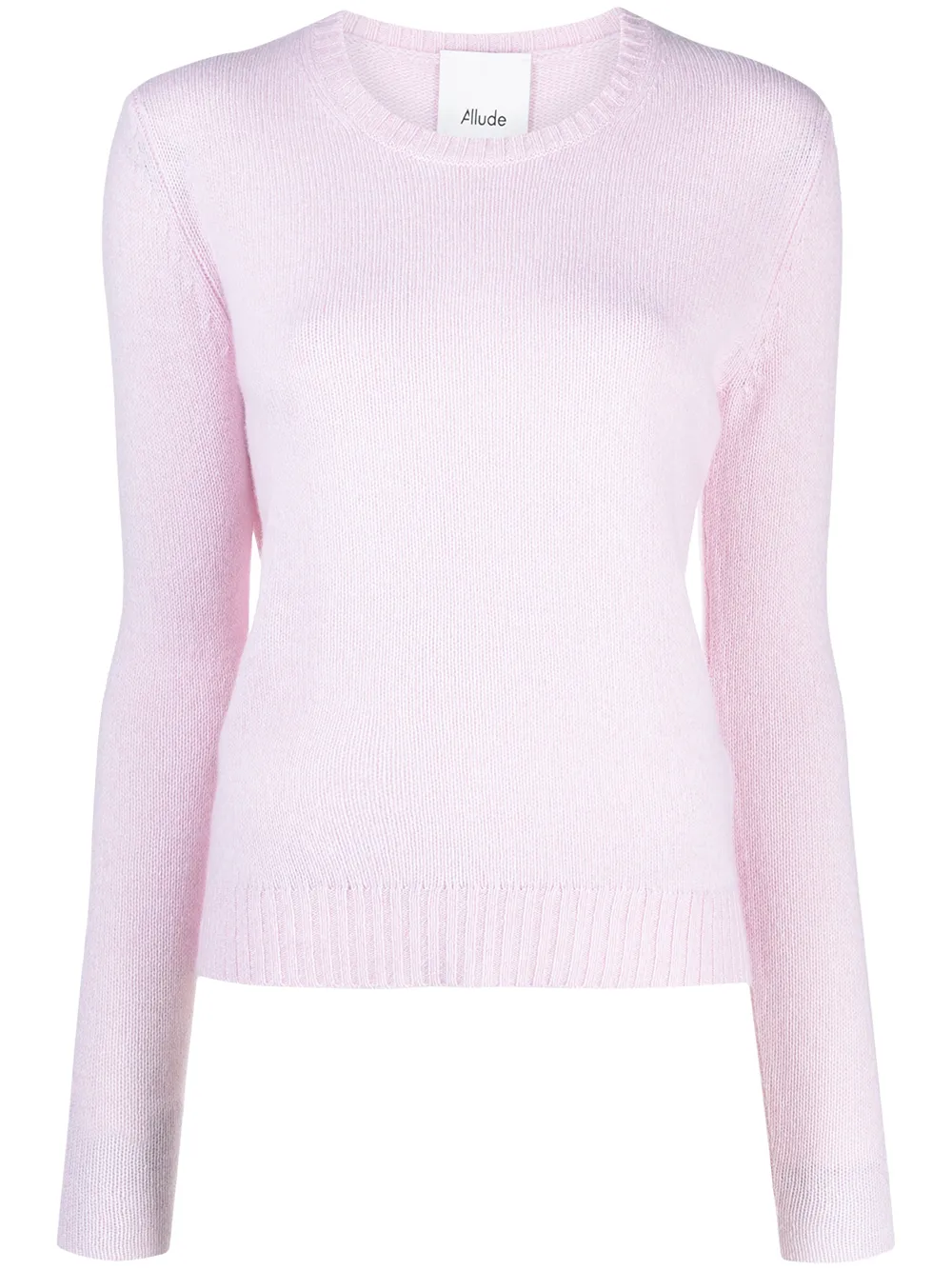

Кашемировый джемпер с круглым вырезом ALLUDE, розовый