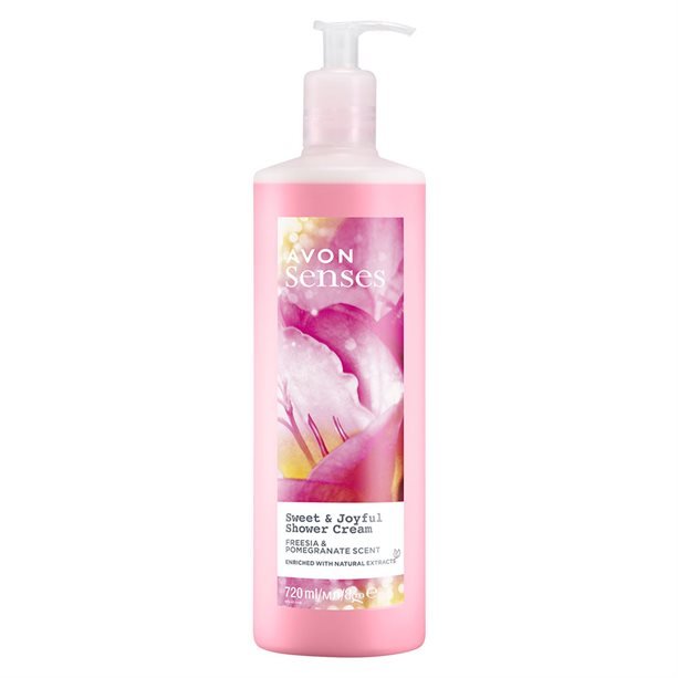 

Avon, Sweet&joyful, Кремовый гель для душа, фрезия и гранат, 720 мл
