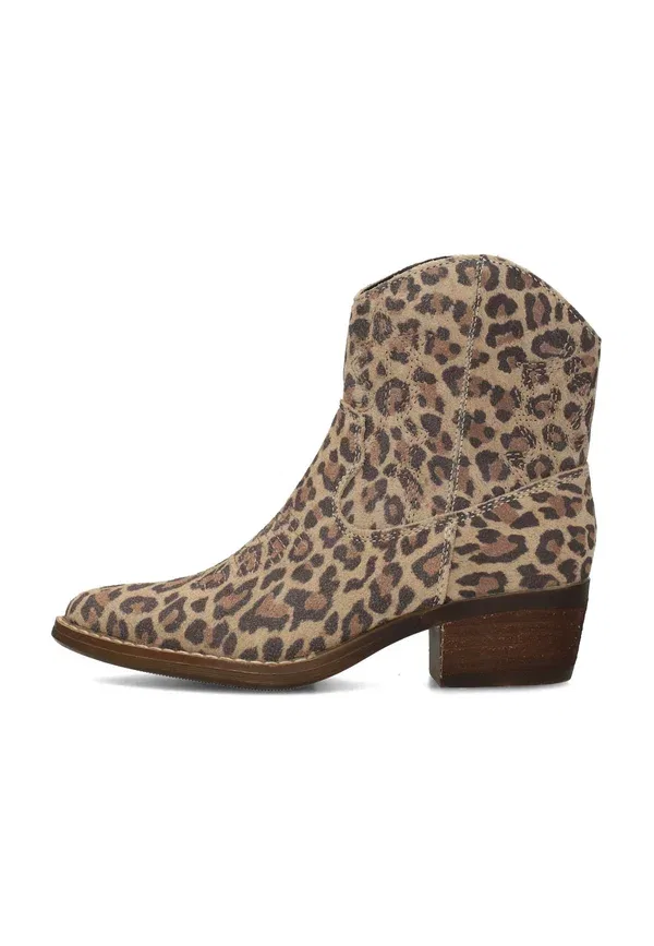 Ботильоны Elsie western cowboy/biker ankle boot Ps Poelman, коричневый с комбинацией
