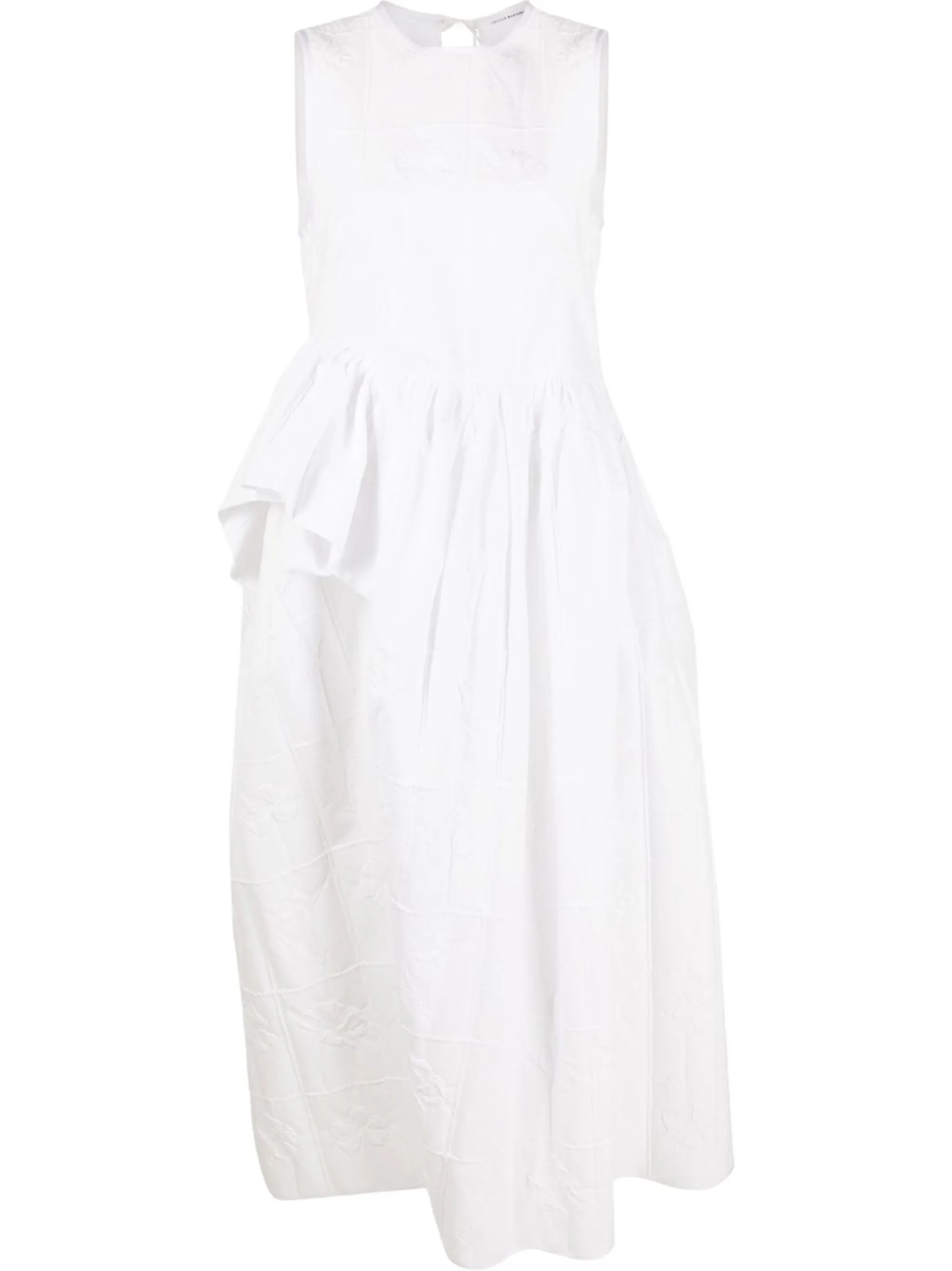 

Клетчатое платье миди Ditte с цветочным узором Cecilie Bahnsen, белый