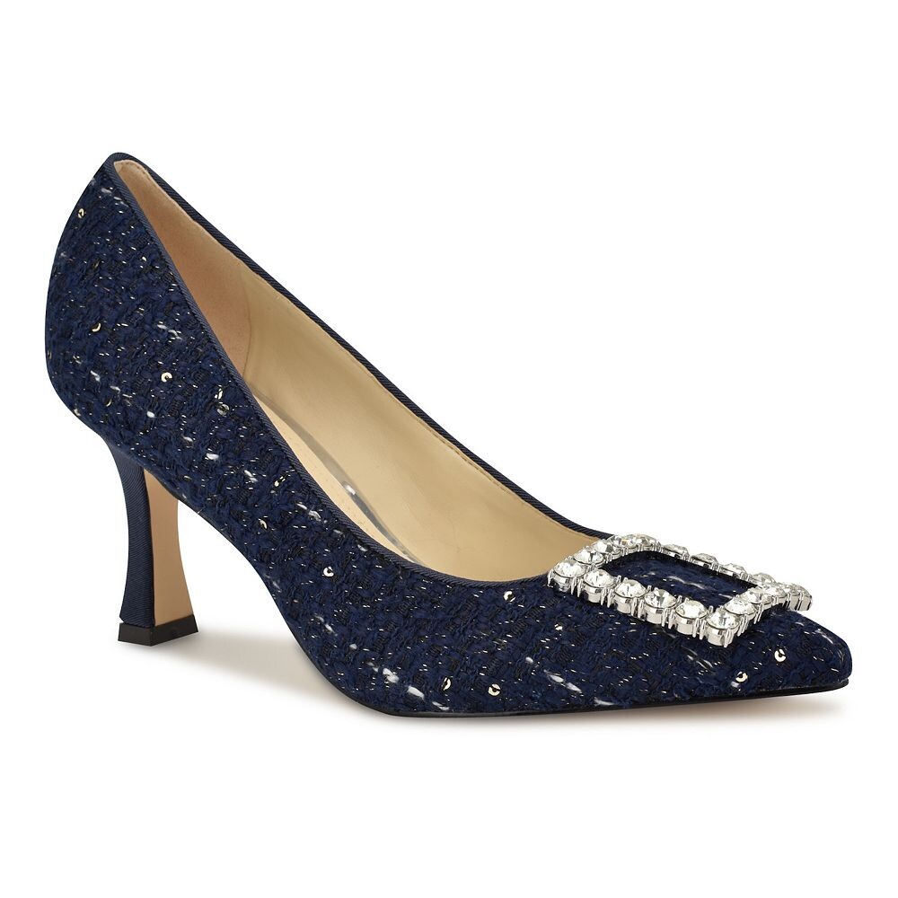 

Женские модельные туфли Nine West Jaquee с пряжкой и декорированным носком, цвет Dark Blue Tweed Multi
