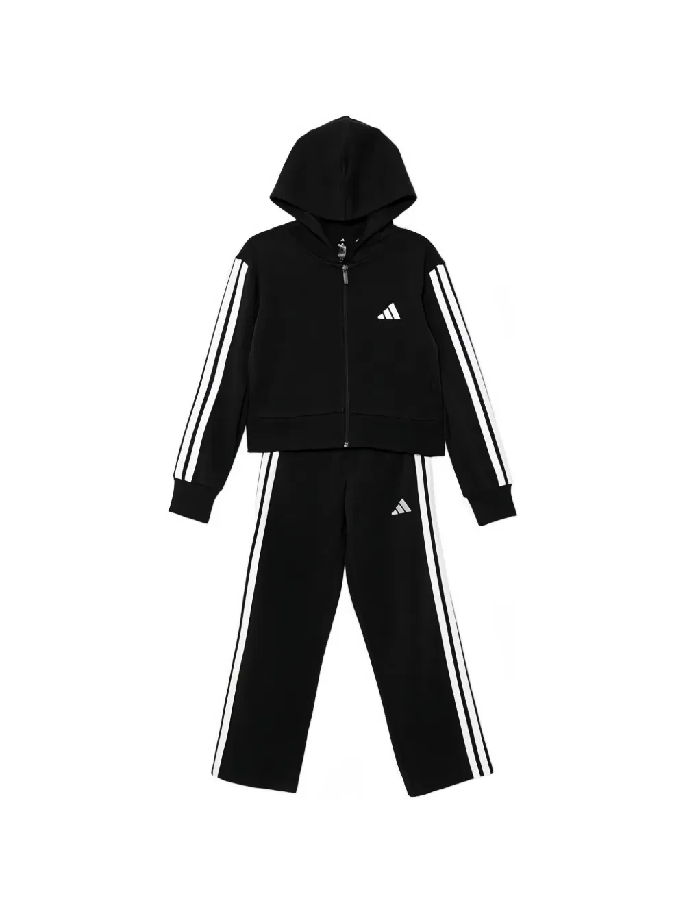 Спортивный костюм в полоску с капюшоном Adidas Kids, черный