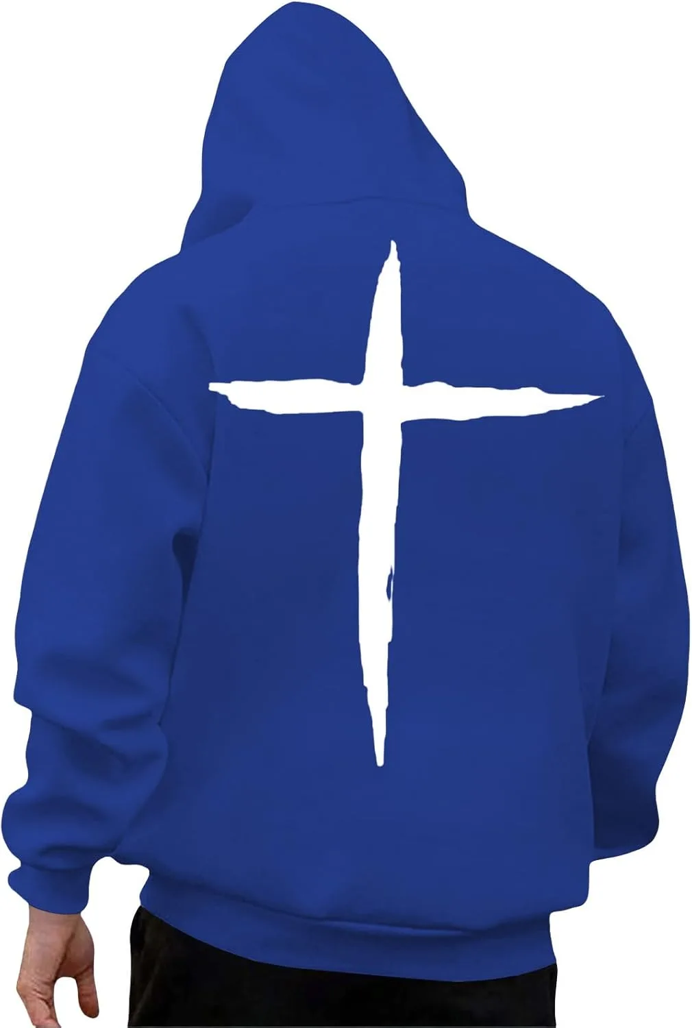 

Графический худи для мужчин Oversized Cross с длинными рукавами