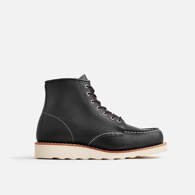 Red Wing Classic 3373 женские ботинки 6 дюймов черные Boundary Leather с круглым носком на шнуровке Red Wing Shoes