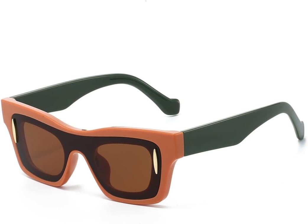 

Женские солнцезащитные очки класса люкс в стиле ретро с цельными линзами, мужские очки с леопардовым принтом и заклепками, защита от УФ-излучения UV400 TOIPASTN, 25720-c4