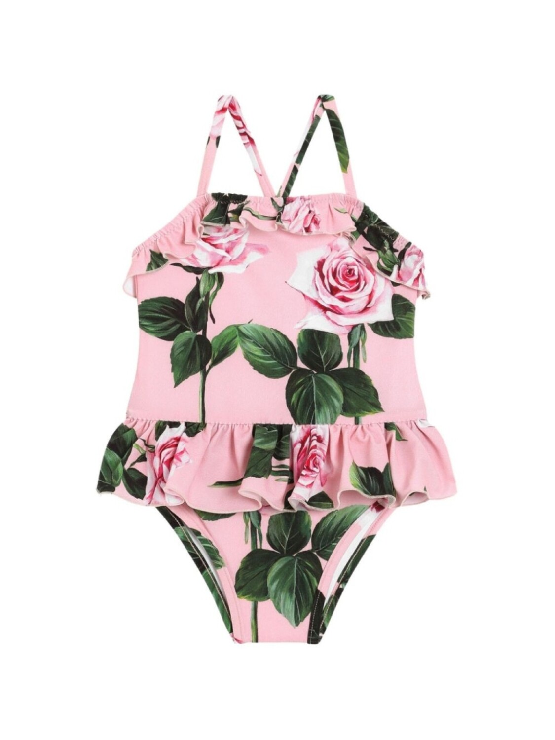 

Купальник Dolce & Gabbana Kids с принтом роз, розовый