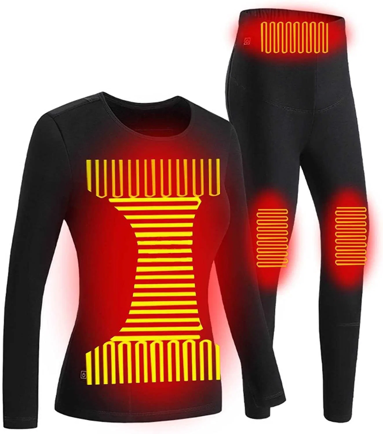 Термобелье, с подогревом USB, Female Black