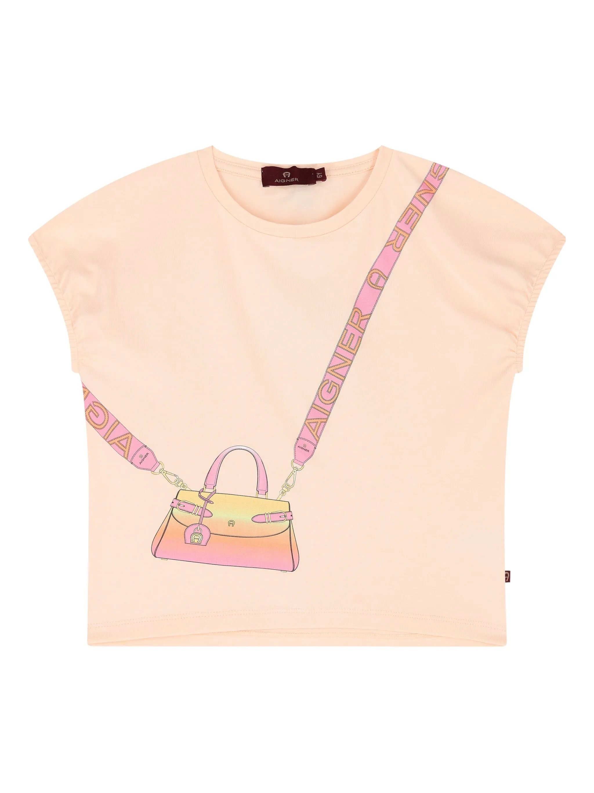 

Футболка с графичным принтом Aigner Kids, розовый