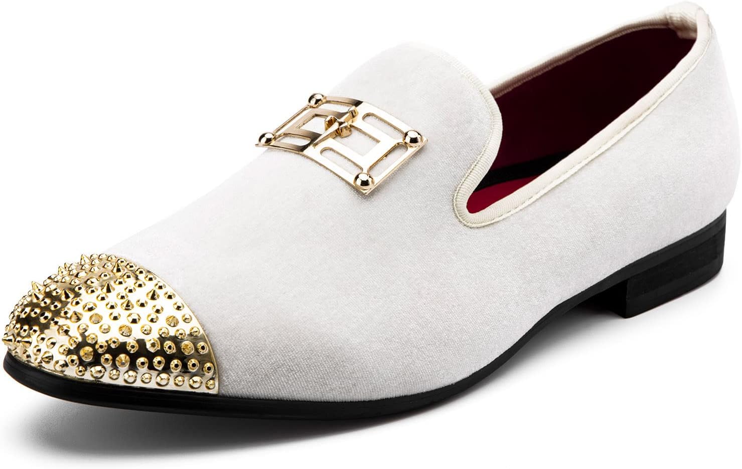 

Мужские туфли Meijiana - черные бархатные лоферы с металлической пряжкой - модные повседневные деловые туфли для мужчин - удобная резиновая подошва