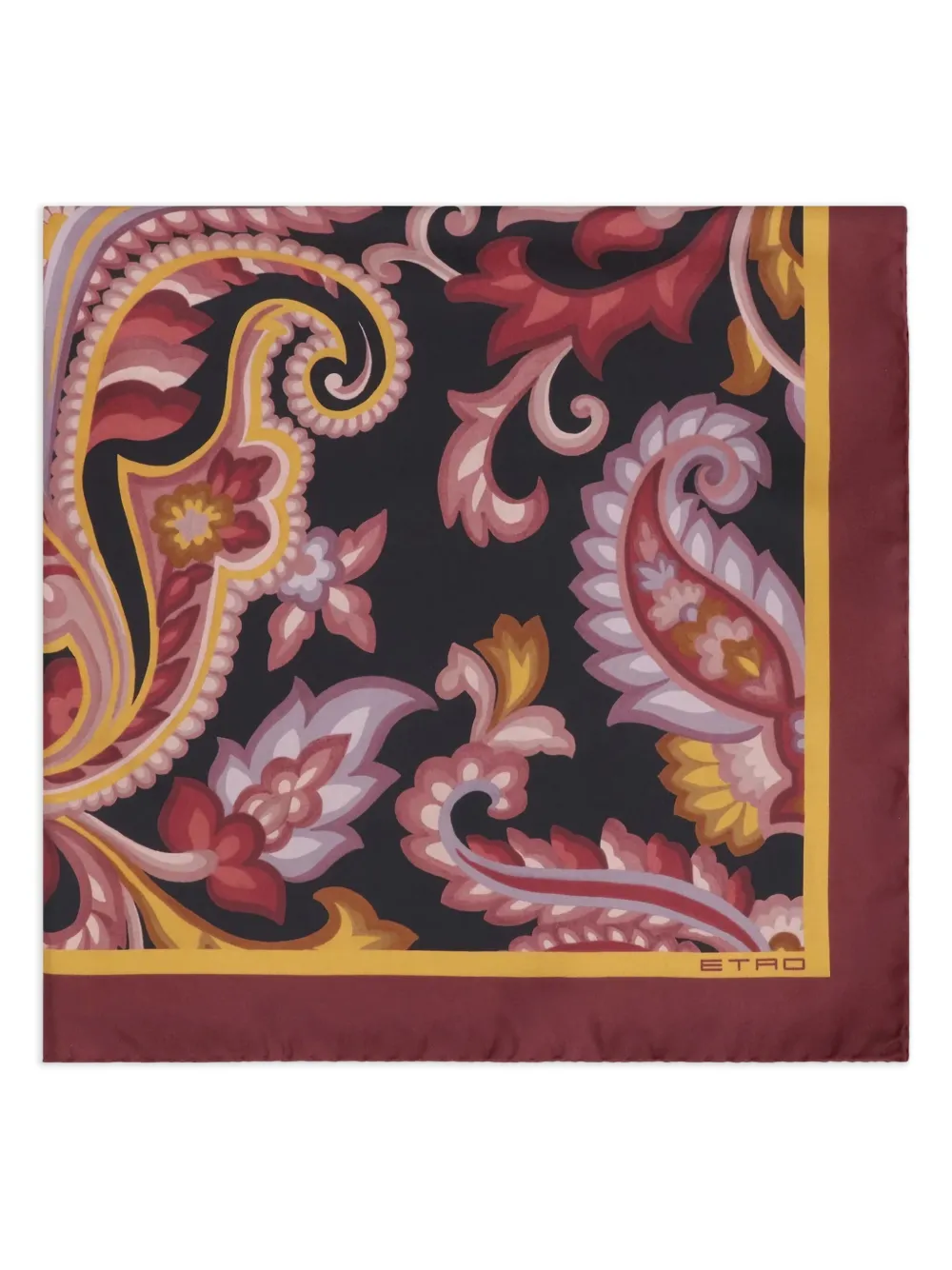 

Шелковый шарф с принтом "пейсли" ETRO, черный