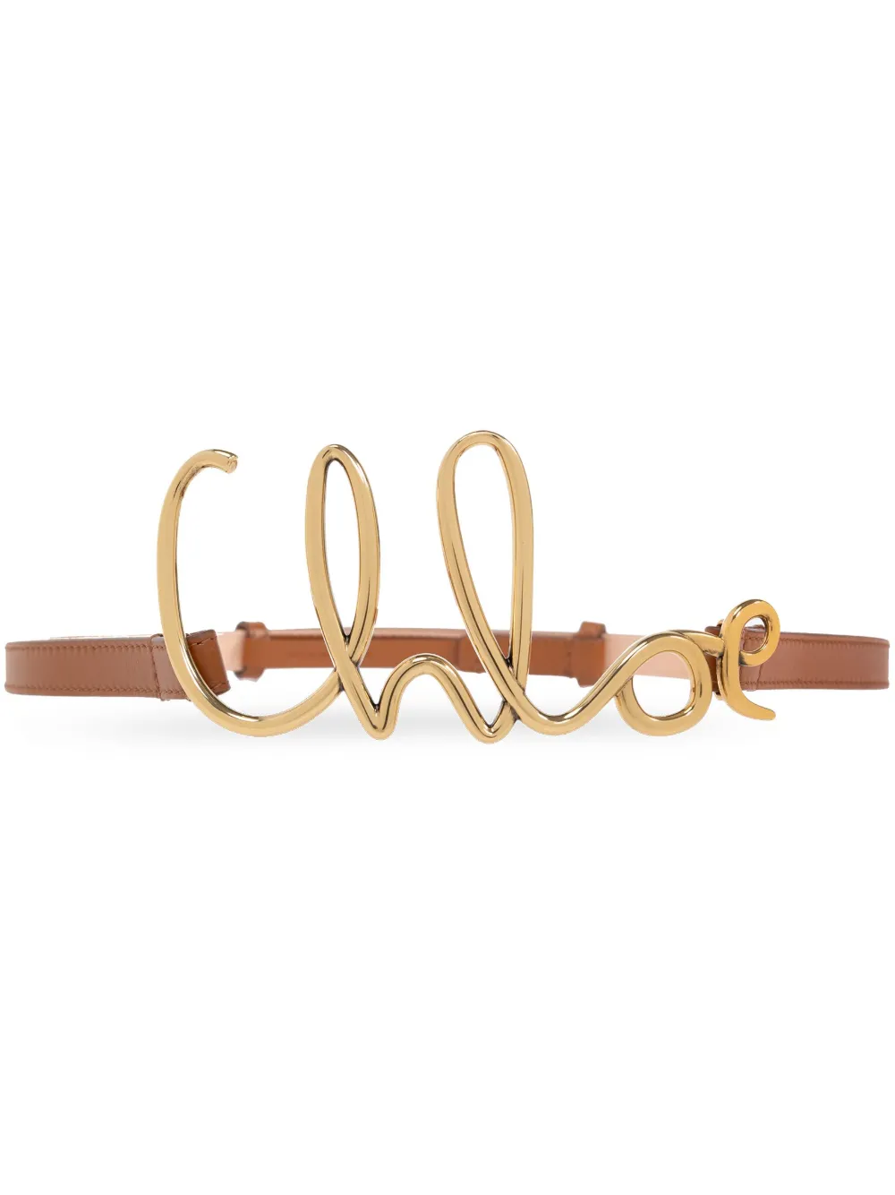 

Ремень с пряжкой-логотипом CHLOÉ, коричневый