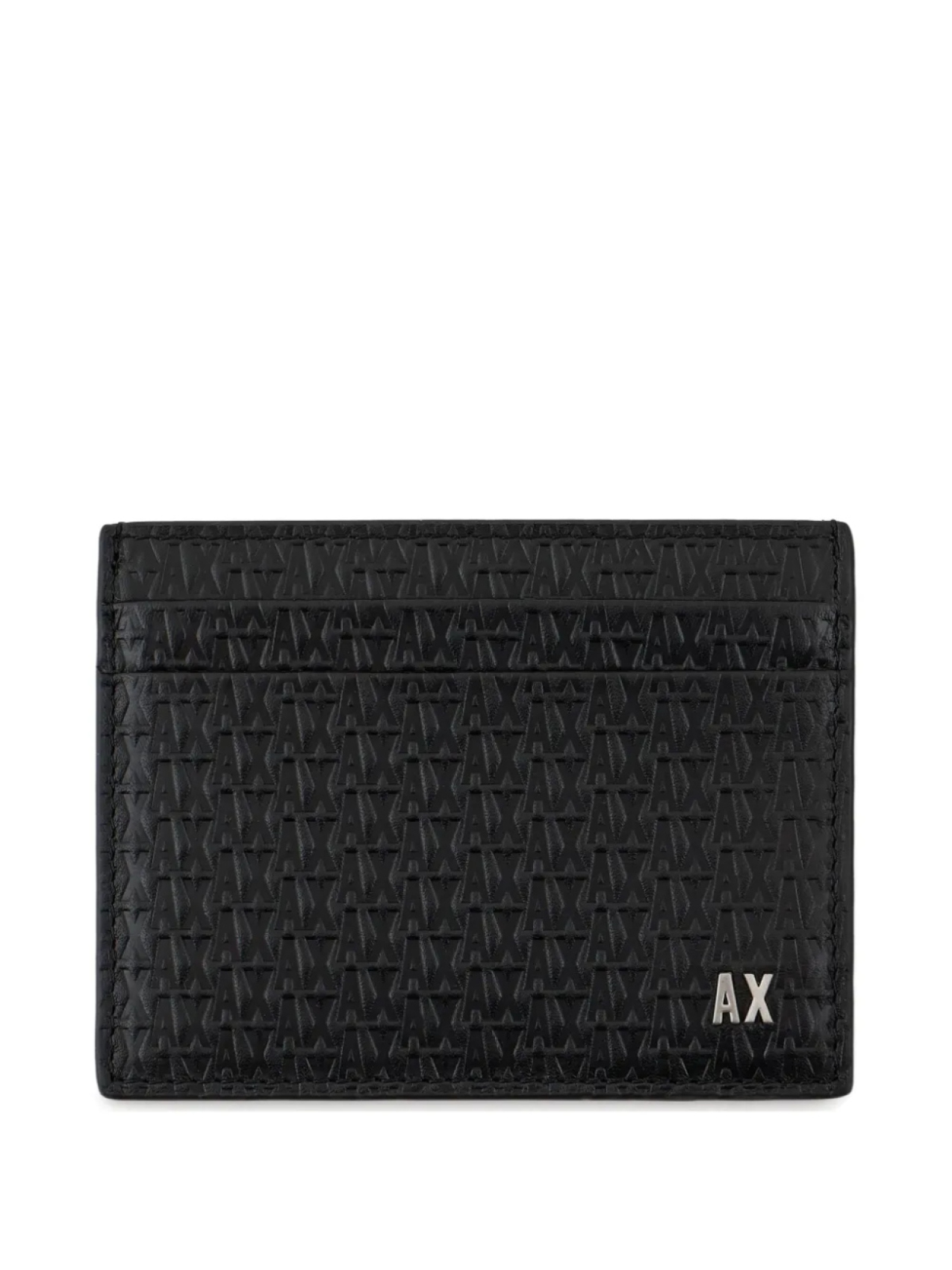 

Armani Exchange картхолдер с тисненой монограммой, черный