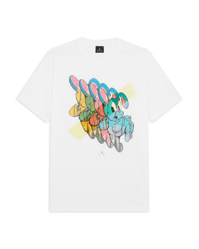 

Футболка Bunny Repeat PS Paul Smith, белый