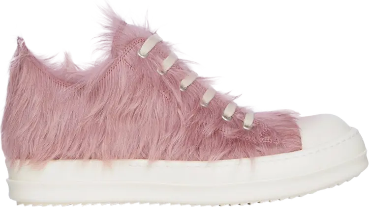 Кроссовки Rick Owens Wmns Lido Runway Low Sneaker 'Dusty Pink Cow Fur', розовый