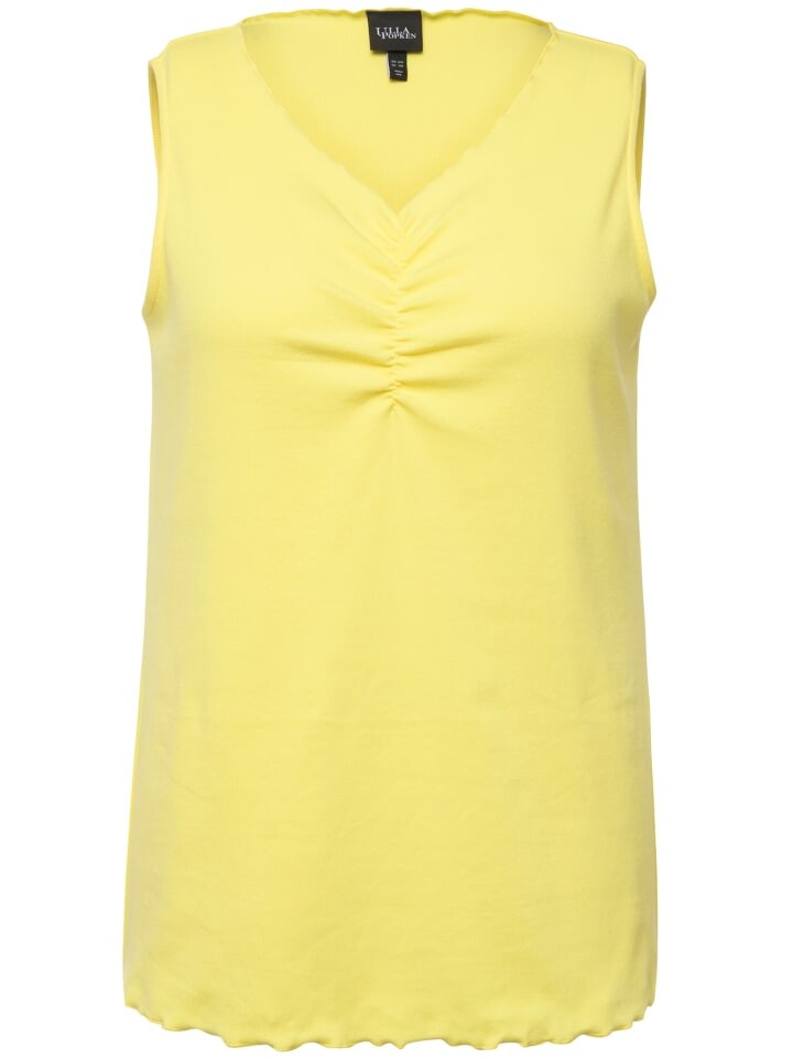 

Футболка Ulla Popken Strick Top, цвет zitronengelb