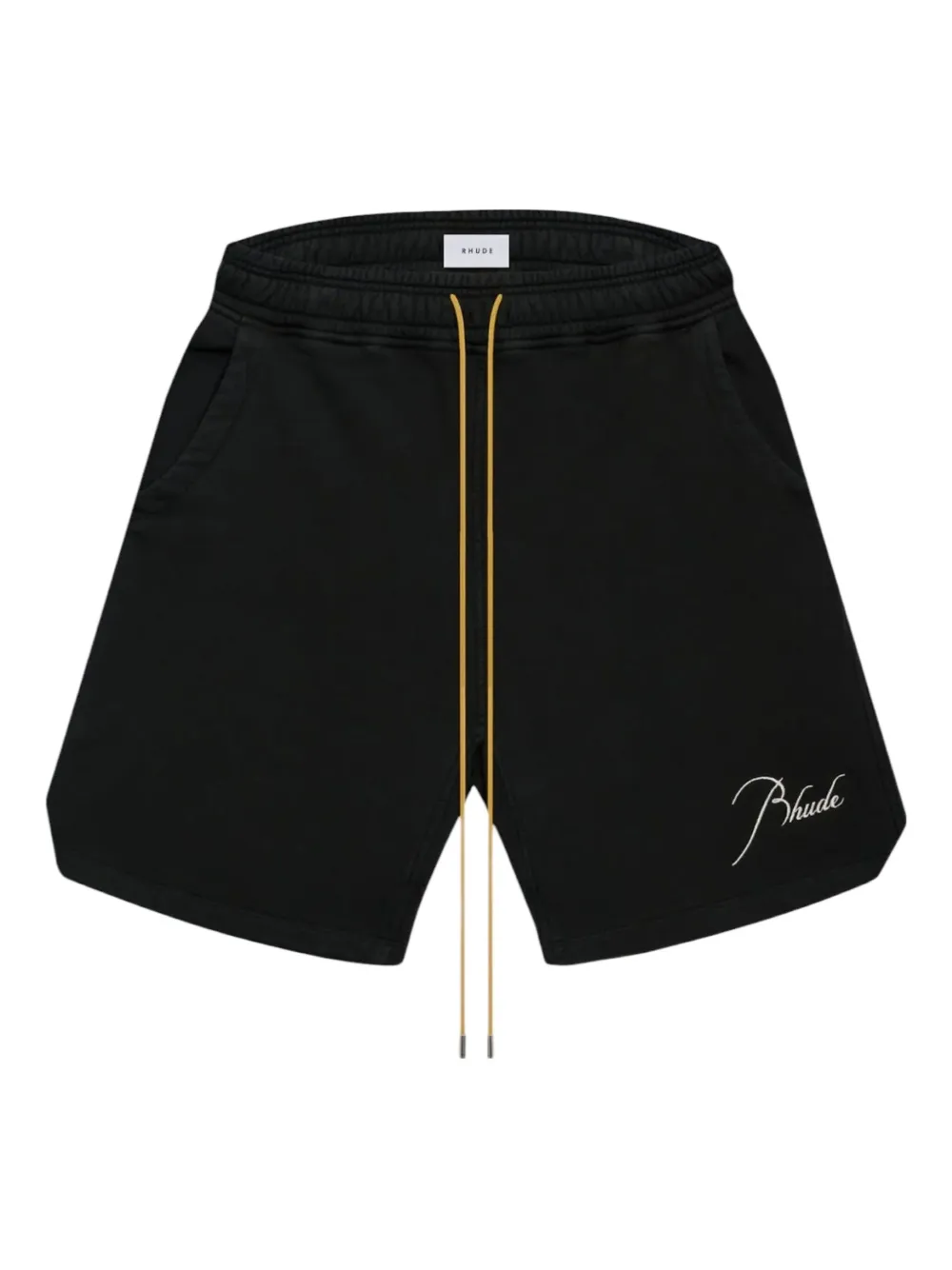 

Шорты на кулиске с вышитым логотипом RHUDE, черный