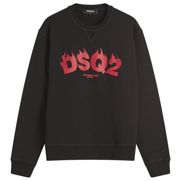 

Толстовка с логотипом Flames fit Dsquared2, черный