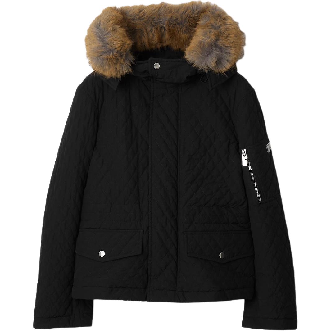 

Куртка стеганая из хлопковой смеси Burberry, черный