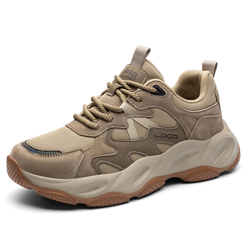 Кроссовки Casual Low top для города, бега и поездок на работу с амортизацией, противоскользящей, износостойкой и ударопрочной подошвой и эффектом отскока Jeep, светло-серый — фото 3