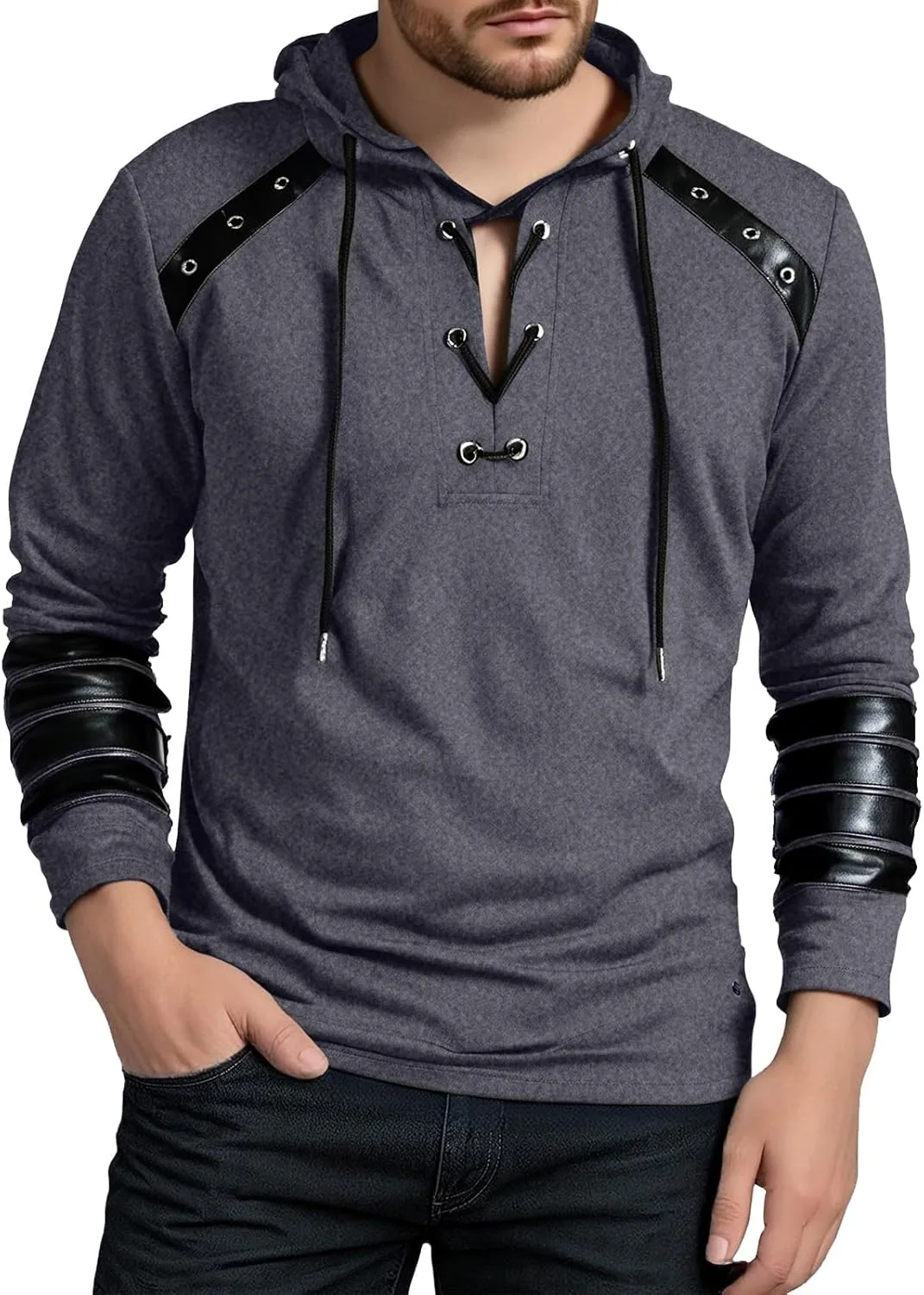 

Мужской худи с длинным рукавом и карманом JWNYJFB