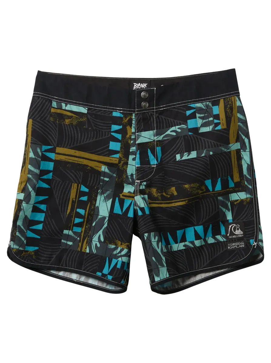 

Шорты для плавания Quiksilver "Blank Canvas Gregg Kaplan Scallop Snap 16 дюймов", черный