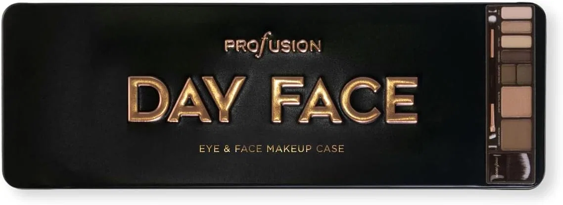 Палетка для макияжа Profusion Cosmetics Day Face Pro, 8 оттенков, коричневый — фото 3