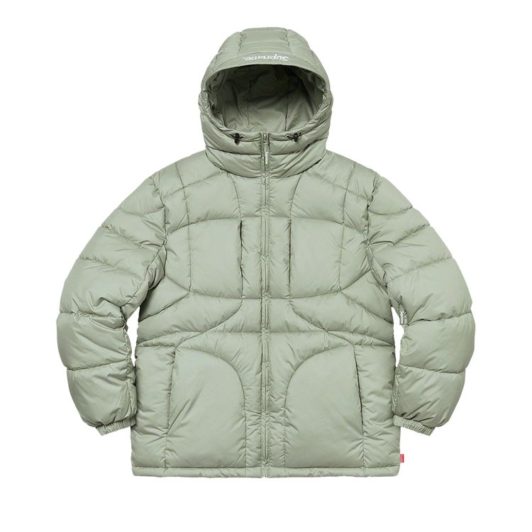 

Куртка Supreme Warp Hooded Puffy Jacket 'Sage', зеленый