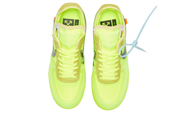 Кроссовки x off-white air force 1 low 'volt' Nike, мультиколор — фото 4