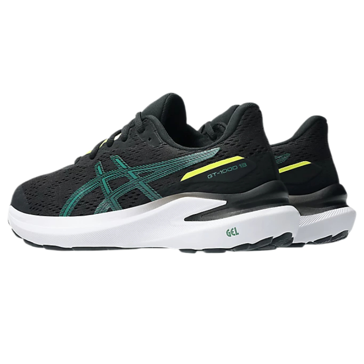 ASICS GT 1000 13 Rebound Breathable Support детские беговые кроссовки Black Green для подростков — фото 4