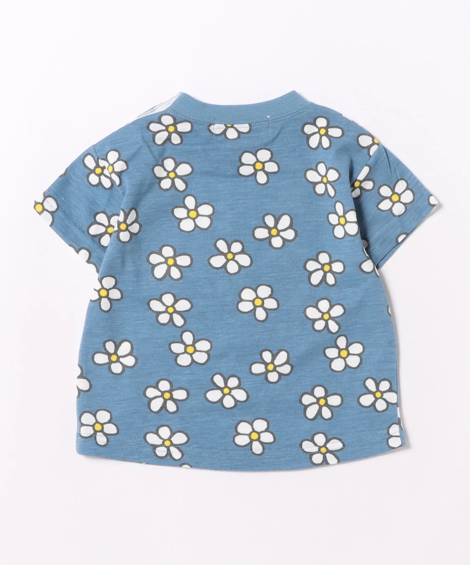 Детская футболка с цветочным принтом Miffy, вышивка, синяя — фото 4