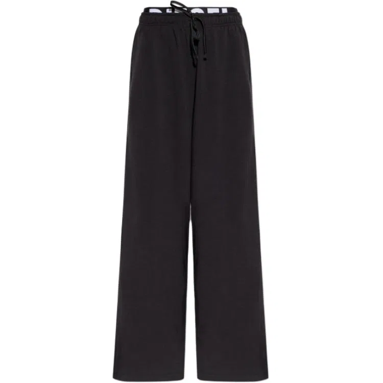 Брюки Leslie-D с принтом логотипа Pop DIESEL, Black