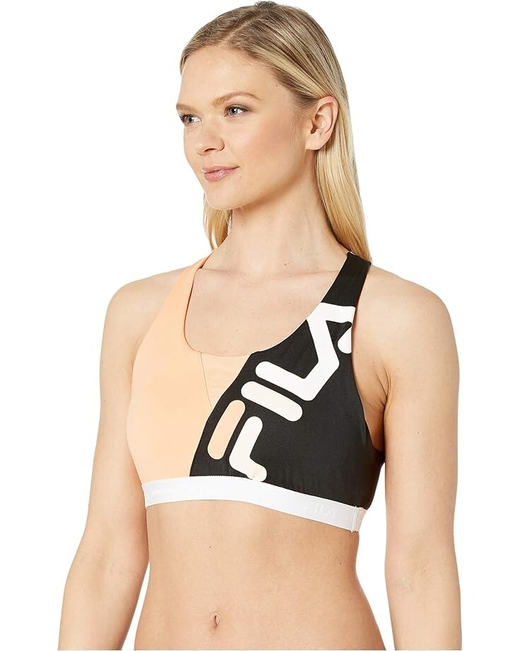 

Бюстгальтер Fila Agafya Power Bra, цвет Almost Apricot/Black/White