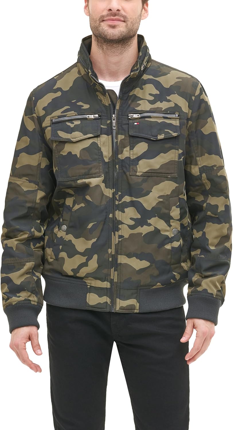 

Мужская водонепроницаемая куртка-бомбер Tommy Hilfiger Performance (стандартная и для больших и высоких), Camo