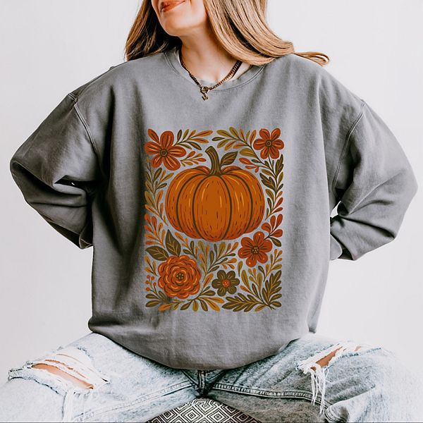 

Свитшот Pumpkin boho floral - легкий, окрашенный в готовом виде Simply Sage Market, Grey, Серый, Свитшот Pumpkin boho floral - легкий, окрашенный в готовом виде Simply Sage Market, Grey