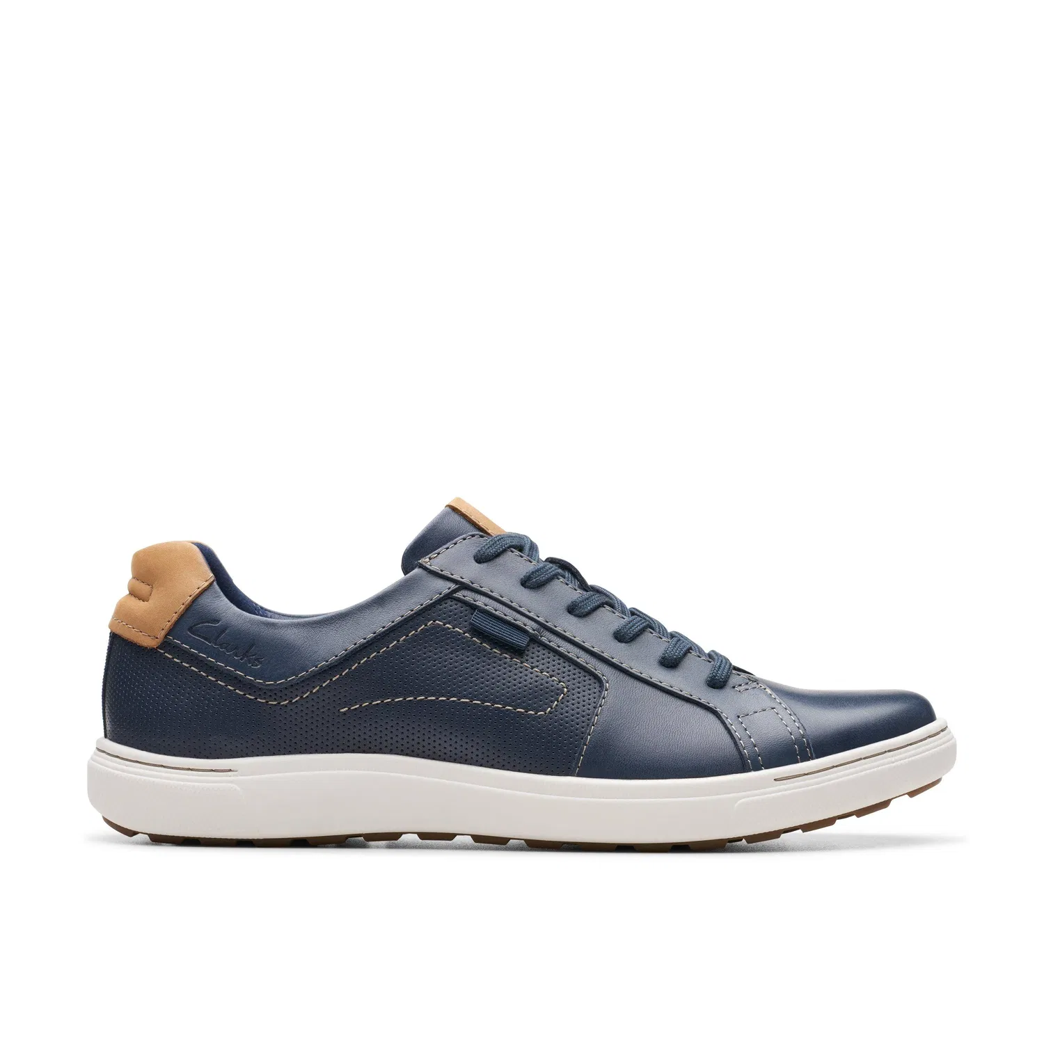 Кроссовки на шнуровке кожаные Clarks, синий