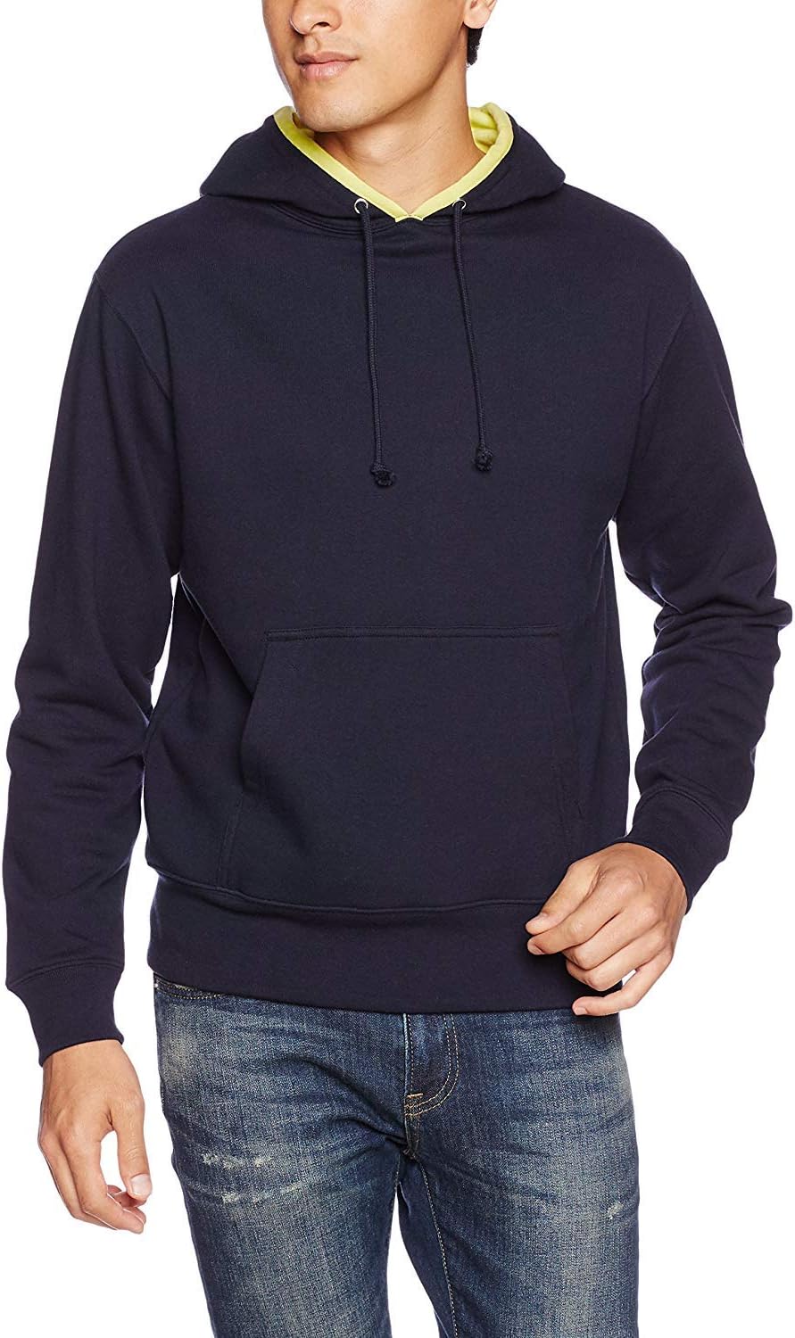 

Мужская толстовка с капюшоном United Athle (подкладка цвета плитки), темно-синий/желтый