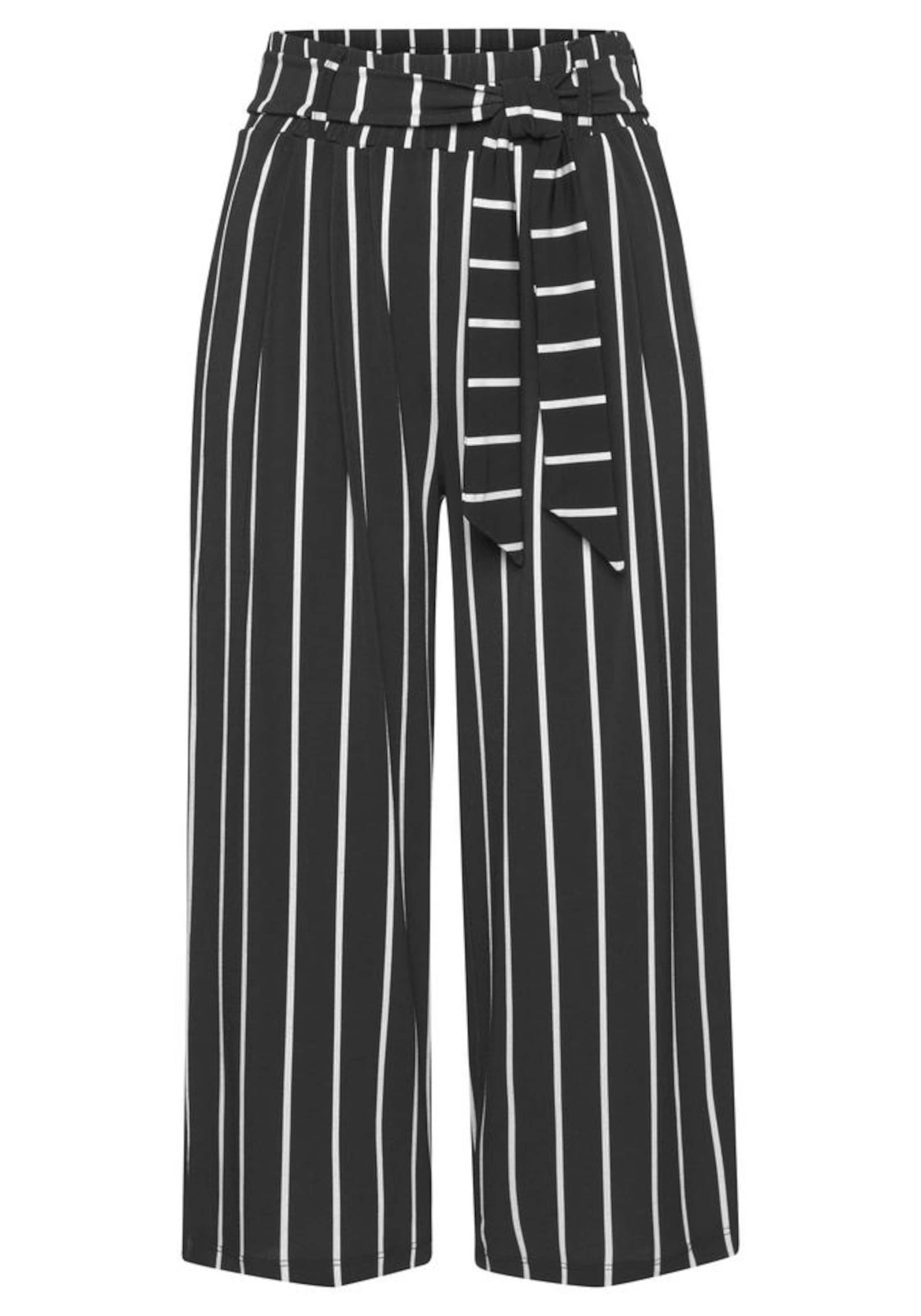 

LASCANA Широкие брюки со складками спереди в черном цвете