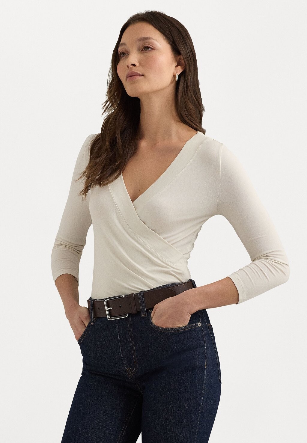 

Топ с длинными рукавами ALAYJA 3/4 SLEEVE Lauren Ralph Lauren, цвет mascarpone cream