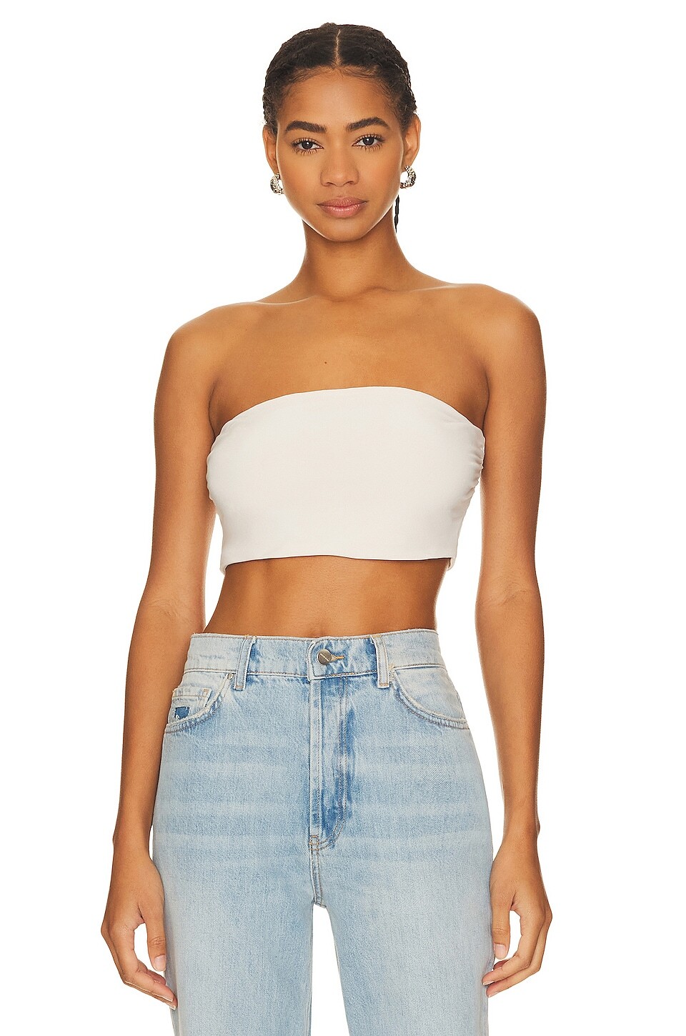 

Топ Norma Kamali Strapless Cropped, цвет Bone