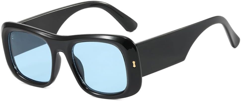 

Панк-солнцезащитные очки прямоугольной формы для женщин, классические модные солнцезащитные очки с защитой UV400, винтажные очки для активного отдыха WNCKSQ, Blackblue