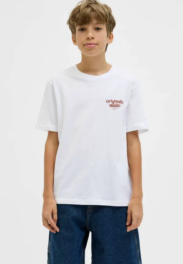 Футболка с принтом Jack & Jones Junior, ярко-белый — фото 2
