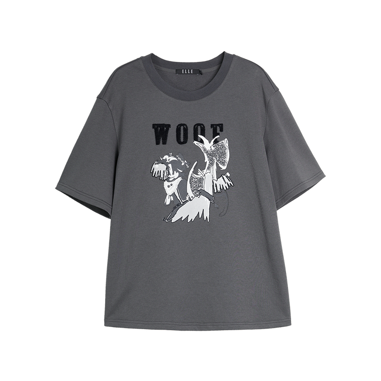 

Футболка Fun Collection для женщин ELLE, темно-серый