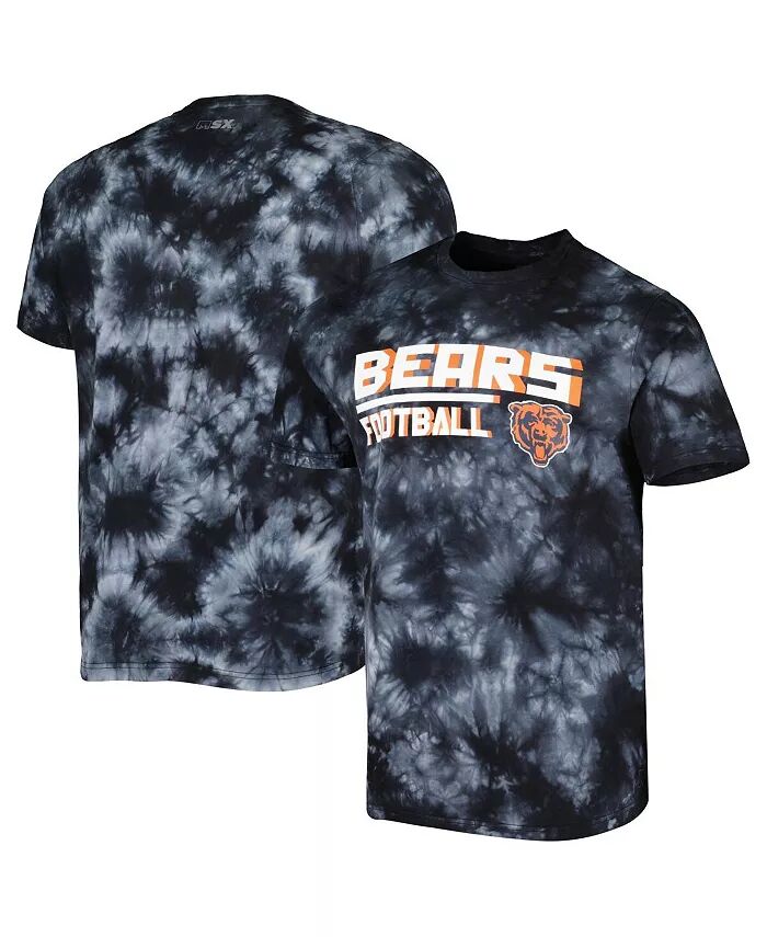 

Мужская черная футболка Chicago Bears Recovery Tie-Dye MSX by Michael Strahan