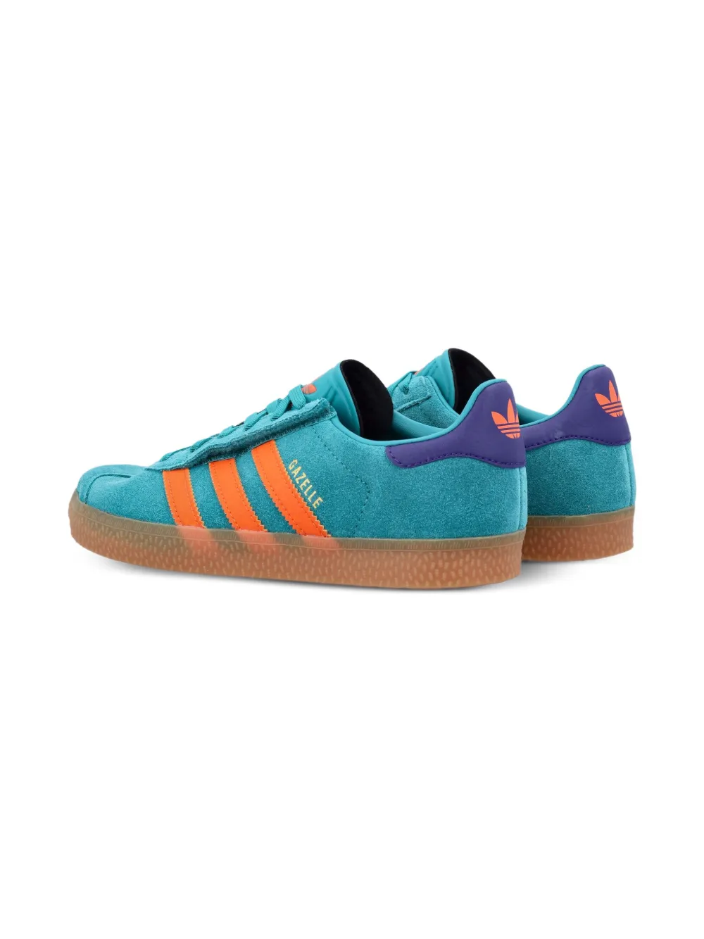 Кроссовки Gazelle с полосками Adidas Kids, синий — фото 3