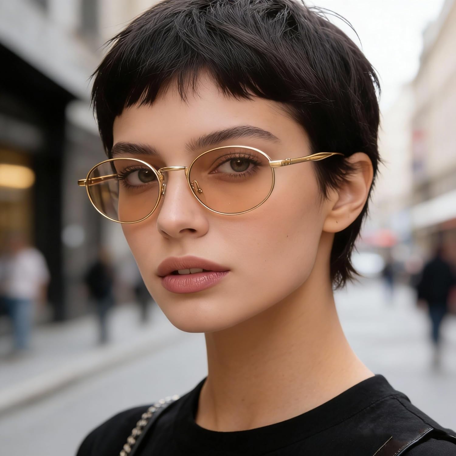 

bullabulling Ретро овальные солнцезащитные очки для женщин, винтажные маленькие солнцезащитные очки 90-х годов, мужские модные круглые очки в золотой оправе, милые солнцезащитные очки, Gold/Champagne