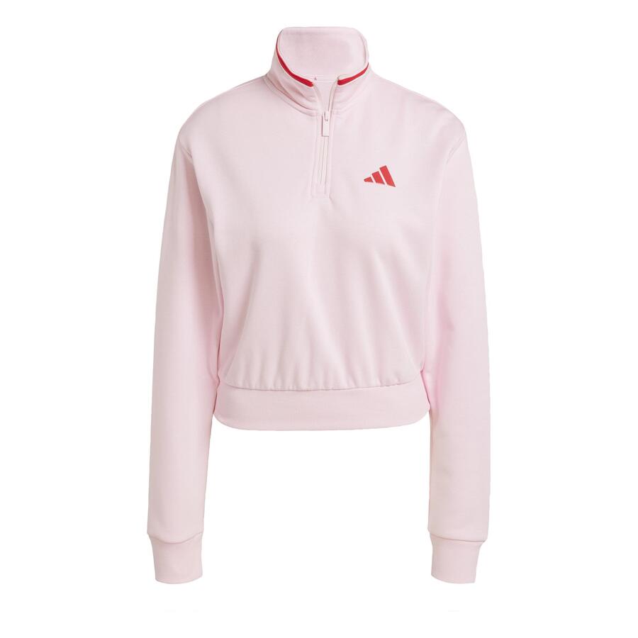 ADIDAS Укороченная куртка Essentials Color Pop French Terry с застежкой-молнией на четверть оборота Originals — фото 2